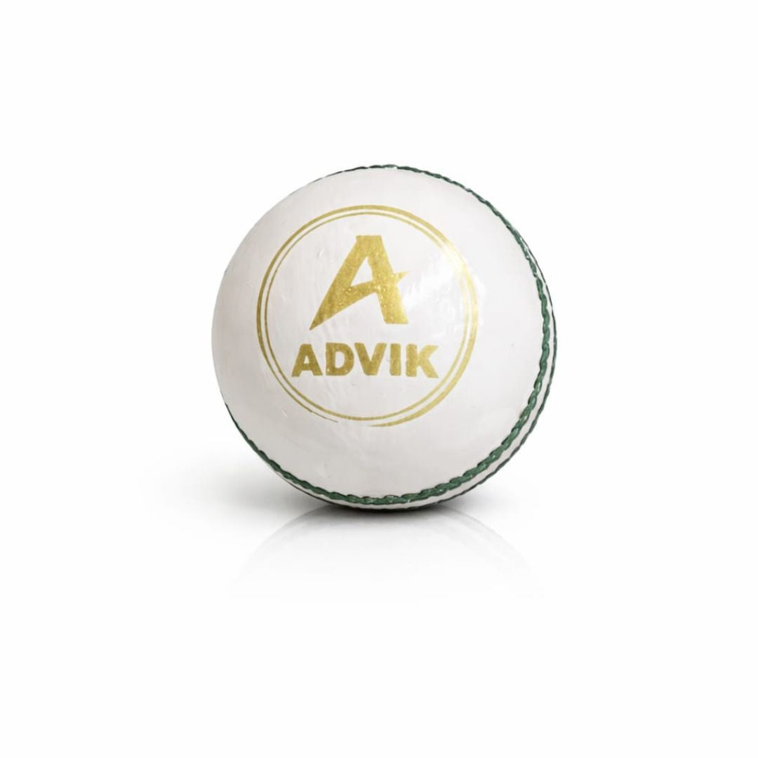 Advik Leather Cricket Ball – Match Quality | Hand Stitched | 4 Piece | White