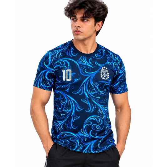 Men Printed Round Neck | Messi fan jersey