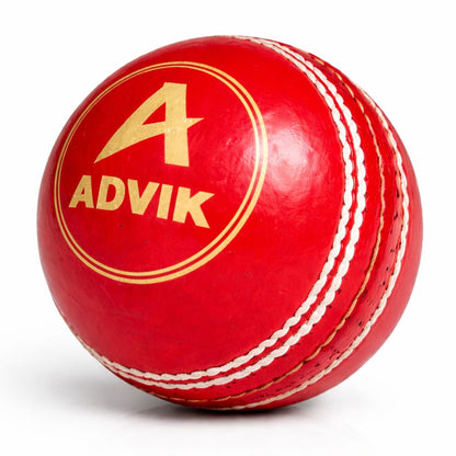 Advik Leather Red ball | Hand Stitched | Match Quality