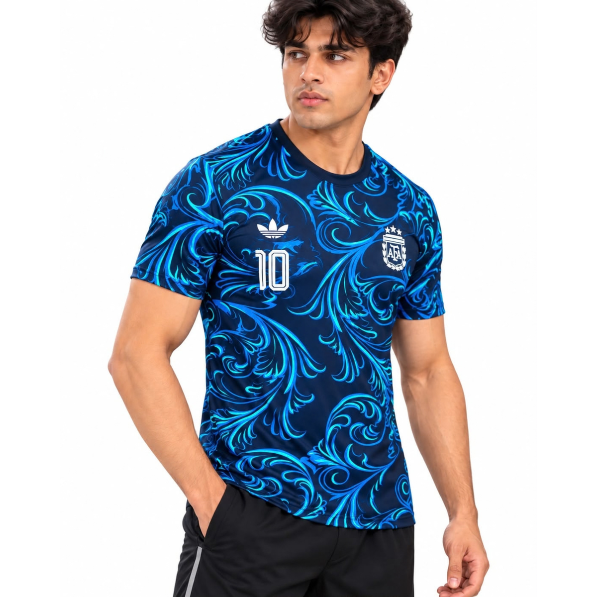 Men Printed Round Neck | Messi fan jersey
