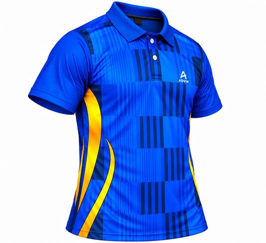 Men’s Blue Sports Polo T-Shirt | Athletic Fit | Sublimation Sportswear
