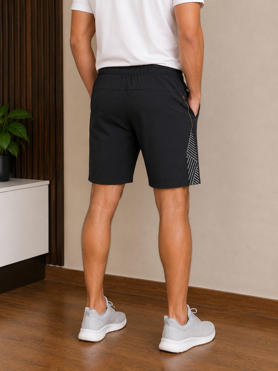 Men Solid Sports Shorts