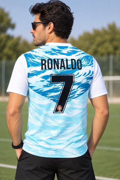 Men Cristiano Ronaldo Graphic Round-Neck T-shirt