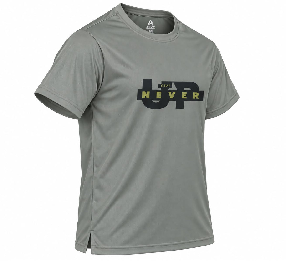 Men’s Grey Graphic Printed Sports T-Shirt