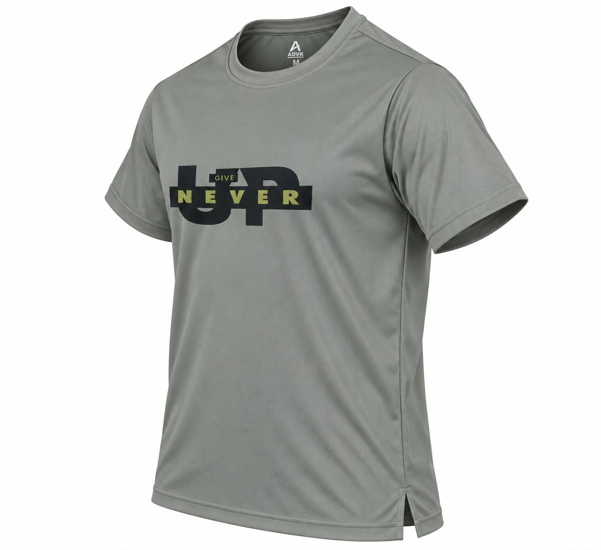 Men’s Grey Graphic Printed Sports T-Shirt