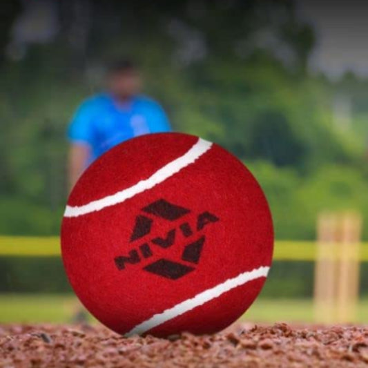 Nivia Heavy Weight Tennis Cricket Ball,  Heavy Tennis Balls for Players (Red, Pack of 12)