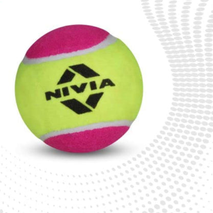 Nivia Cricket Tennis Ball  | Multi Colour  | (Pack of 12 Balls)